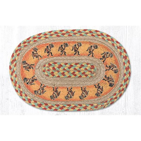 Capitol Importing Co 10 x 15 in. Kokopelli Oval Printed Swatch Rug 81-466K